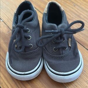 Vans Charcoal Canvas Sneakers Low-Top Design